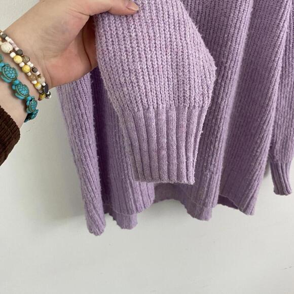 AMERICAN EAGLE purple knit pullover sweater - Picture 4 of 7